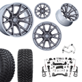 6 inch N3 Bundle w/ 22x12 Platinum Chrome Wheels - 35in Hercules TT1s - Upper Control Arms -4wd