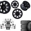 6 inch Bundle w/ 20x10 Black Wheels & 35in Nitto Recon Grapplers - 4wd - 4.3 5.3 6.2 Engine