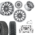 6 inch N3 Bundle w/ 22x10 Platinum Chrome Wheels - 35in Toyo MTs - Upper Control Arms -4wd