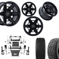 6 inch Bundle w/ 20x10 Gloss Black Wheels and 35in Hercules RT1 Tires - 4wd - 4.3 5.3 6.2 Engines