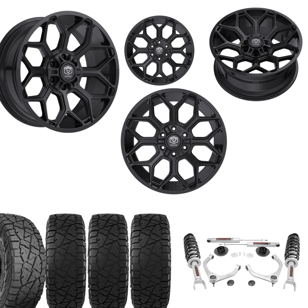 3.5 Inch Lift N3 Bundle w/ 20x10 Gloss Black Wheels & 33in Hercules RT1 - 2wd/4wd