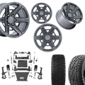 6 inch Bundle w/ 20x10 Platinum Wheels and 35in Hercules RT1 Tires - 4wd - 4.3 5.3 6.2 Engines