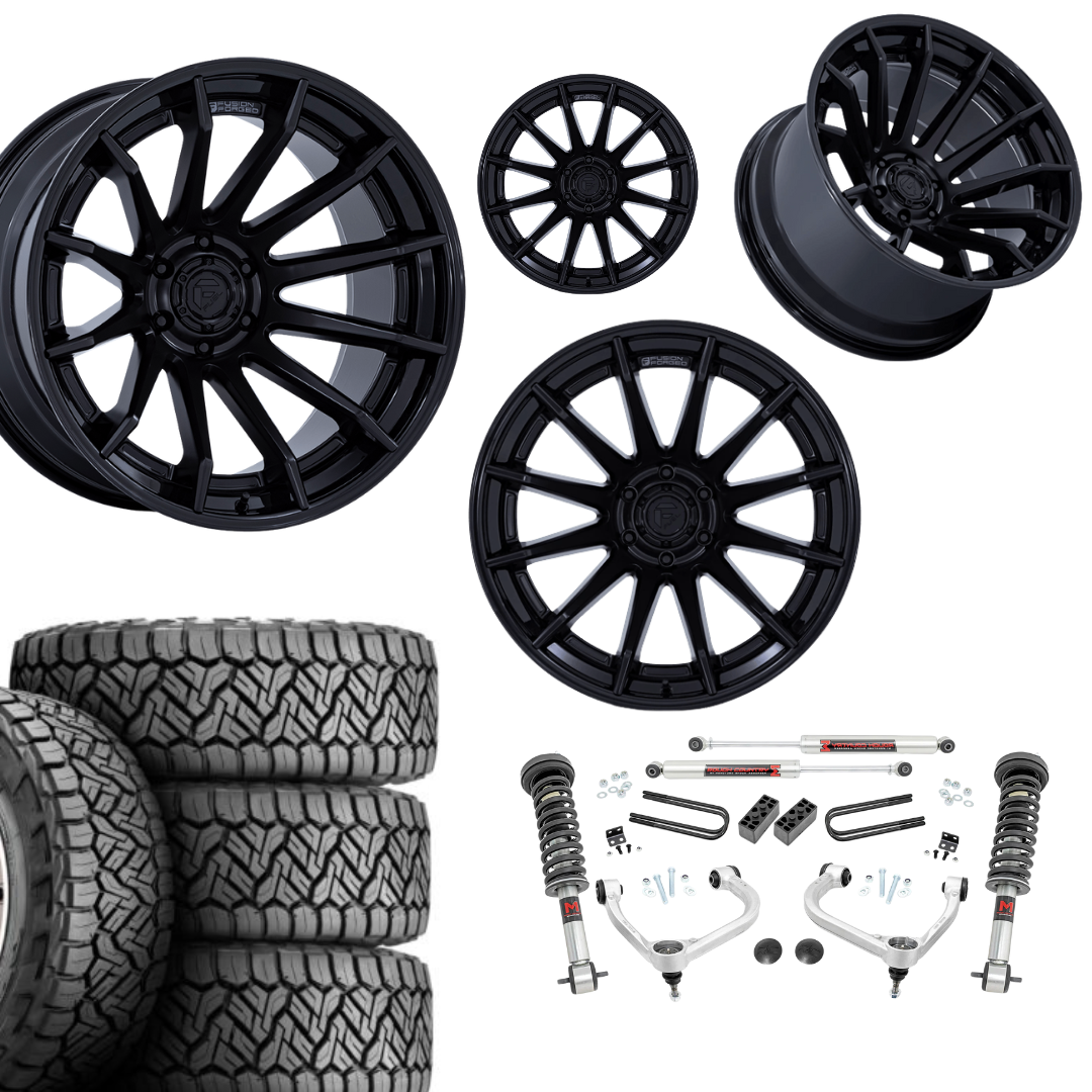 3 inch M1 Bundle w/ 22x10 Black Out Wheels - 33in Nitto Recon Grapplers - 4wd