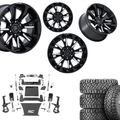 6 inch Bundle w/ 22x10 Black Milled Wheels & 35in Nitto Ridge Grapplers - 4wd - 4.3 5.3 6.2 Engine