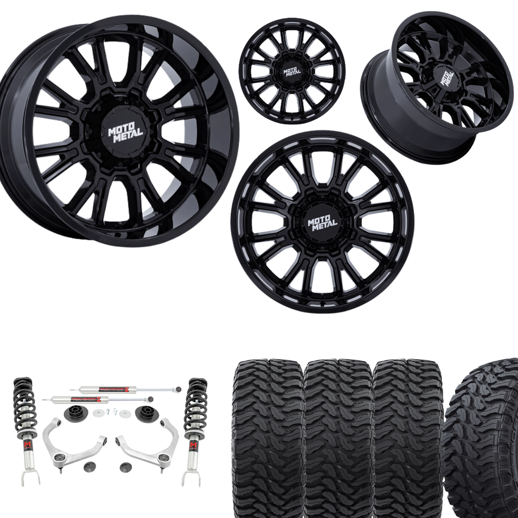 3.5 Inch Lift M1 Bundle w/ 20x10 Gloss Black Wheels & 33in Hercules TT1 - 2wd/4wd