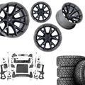 6 inch Bundle w/ 20x10 Brushed Black Wheels and 35in Nitto Recon Grapplers - 4wd -  2.7 & 3.0 Engine