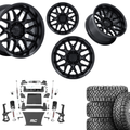 6 inch Bundle w/ 22x10 Blacked Out Wheels & 35in Nitto Ridge Grapplers - 4wd - 4.3 5.3 6.2 Engine