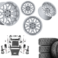 6 inch Bundle w/ 20x10 Polished Wheels and 35in Nitto Recon Grapplers - 4wd - 4.3 5.3 6.2 Engine