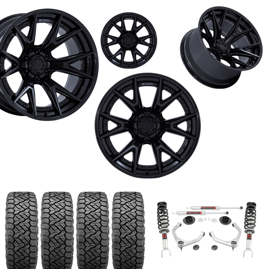 3.5 Inch Lift M1 Bundle w/ 20x10 Blacked Out Wheels & 33in Nitto Recon Grapplers - 2wd/4wd