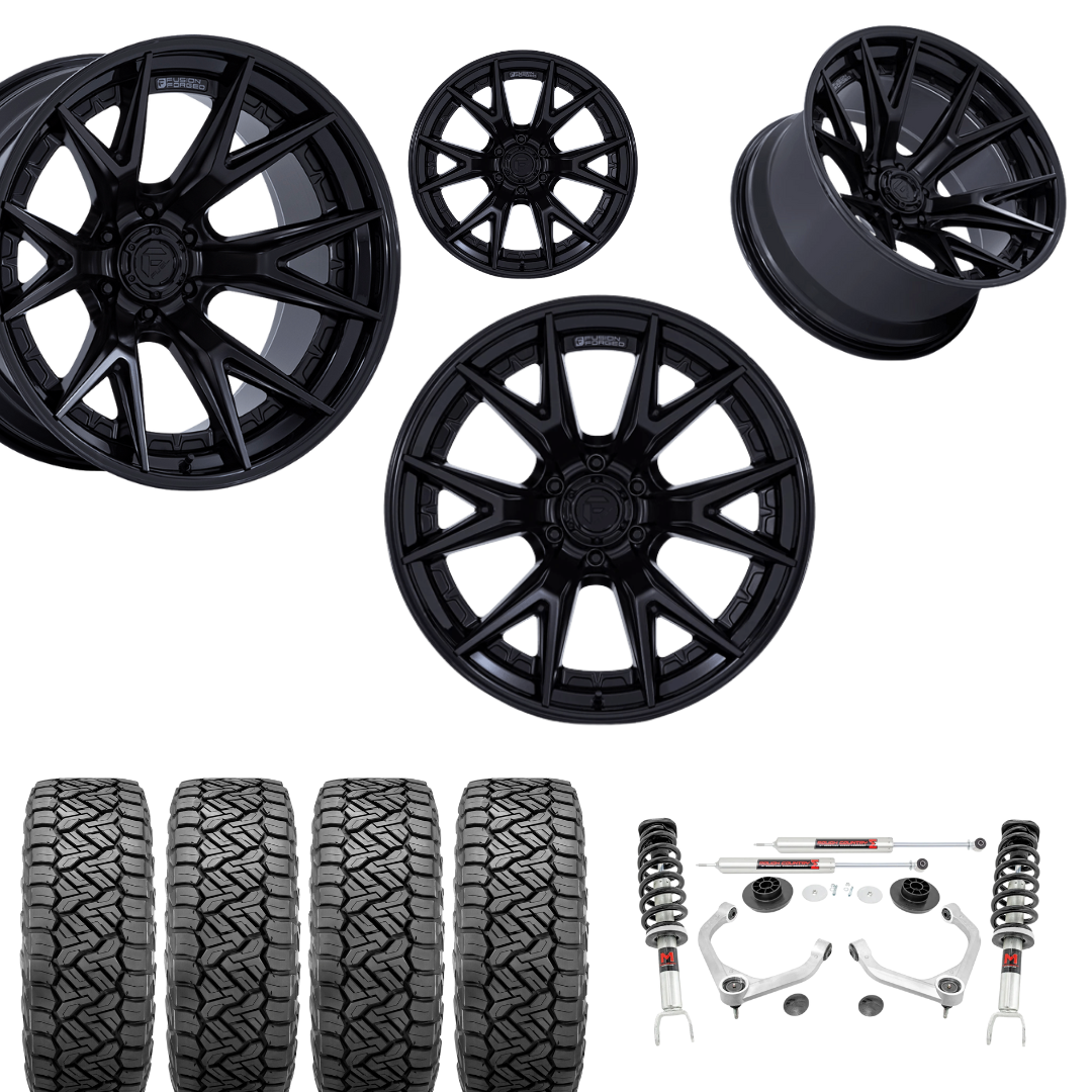 3.5 Inch Lift M1 Bundle w/ 20x10 Blacked Out Wheels & 33in Nitto Recon Grapplers - 2wd/4wd