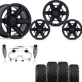 3.5 Inch Lift M1 Bundle w/ 20x10 Matte Black Wheels & 33in Nitto Ridge Grapplers - 2wd/4wd