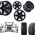 6 inch Bundle w/ 20x10 Gloss Black Wheels and 35in Hercules RT1 Tires - 4wd - 2.7 or 3.0 Engines