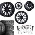 3 inch M1 Bundle w/ 22x10 Black Out Wheels - 33in Nitto Recon Grapplers - 4wd