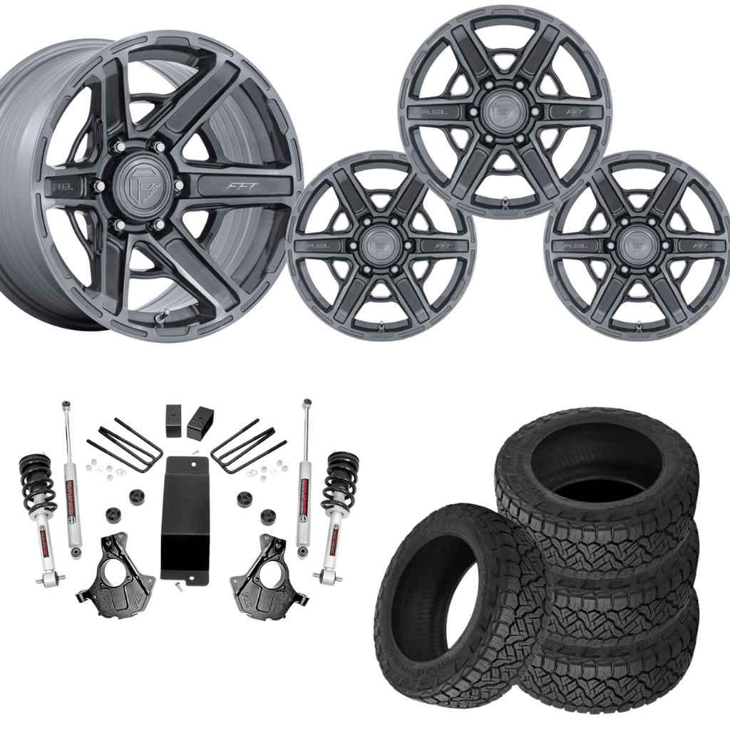 3.5 inch Lift N3 Bundle w/ 20x10 Platinum Wheels - 33in Nitto Recon Grapplers - 4wd (14-18)