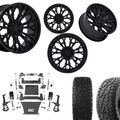 6 inch Bundle w/ 20x10 Satin Black Wheels and 35in Hercules RT1 Tires - 4wd - 4.3 5.3 6.2 Engines