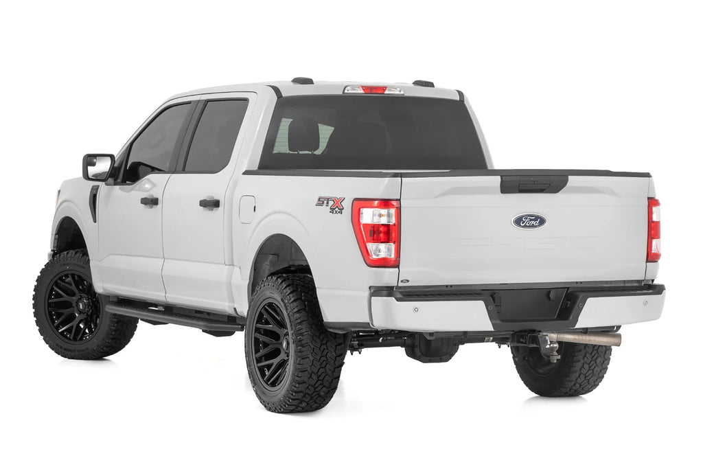 Rough Country OV2 Running Boards Side Step Bars | Crew Cab | Ford F-150/Lightning/F-250/F-350 (15-25)