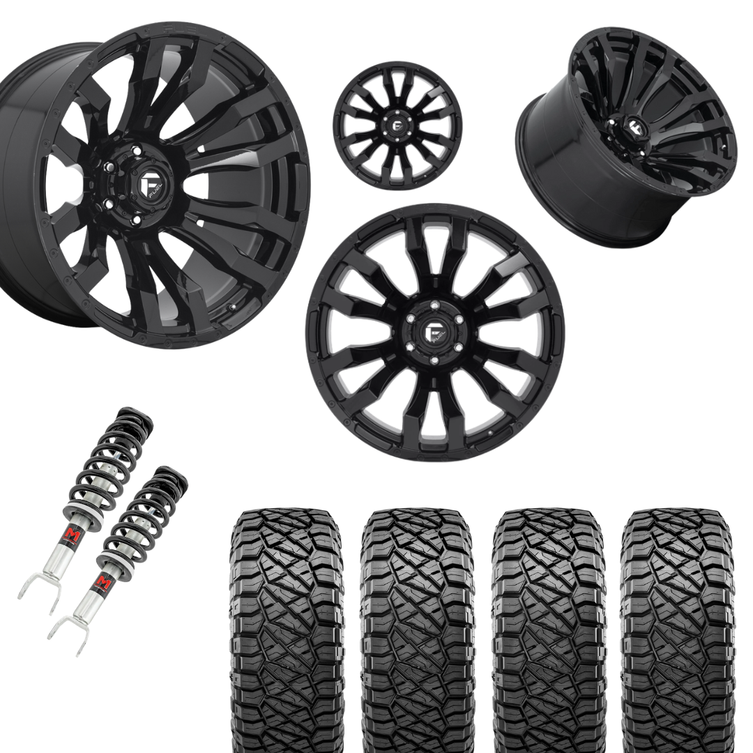 2 in Level Bundle w/ 20x10 Gloss Black Wheels & 33in Nitto Ridge Grapplers - 2wd/4wd