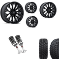 2 inch Level Bundle w/ 22in Gloss Black and 33in TIS TT1 Mud Tires 2wd/4wd