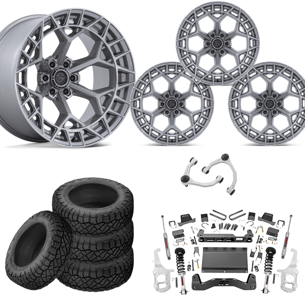 6 inch Lift N3 Bundle w/ 22x12 Platinum Wheels - 35in Nitto Ridge Grapplers - 4wd