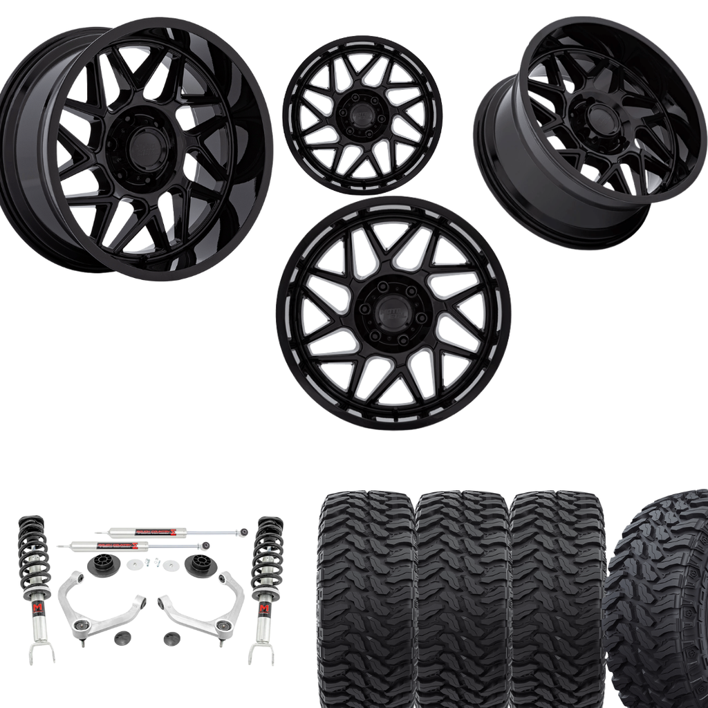 3.5 Inch Lift M1 Bundle w/ 20x10 Gloss Black Wheels & 33in Hercules TT1 - 2wd/4wd