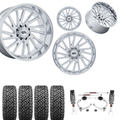 3.5 Inch Lift M1 Bundle w/ 20x10 Chrome Wheels & 33in Nitto Recon Grapplers - 2wd/4wd