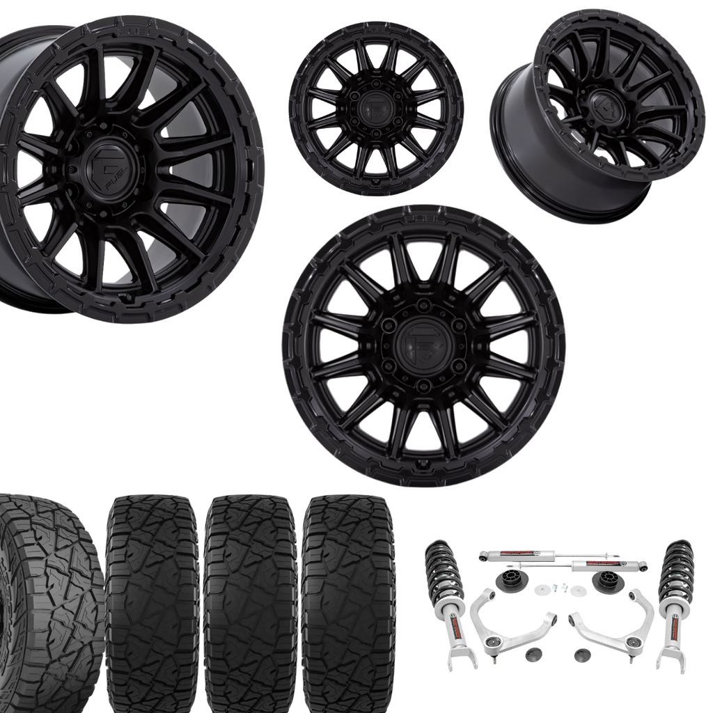 3.5 Inch Lift N3 Bundle w/ 22x10 Blacked Out Wheels & 33in Hercules RT1 - 2wd/4wd