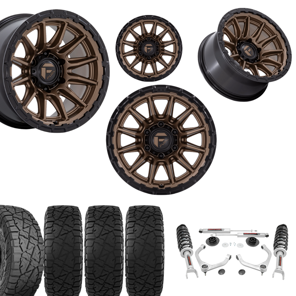 3.5 Inch Lift N3 Bundle w/ 22x10 Black Bronze Wheels & 33in Hercules RT1 - 2wd/4wd