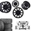 7 inch Lift M1 Bundle w/ 22x12 Blacked Out Wheels - 35in Nitto Ridge Grapplers - 4wd