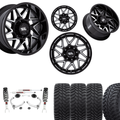 3.5 Inch Lift M1 Bundle w/ 20x10 Black Machined Wheels & 33in Hercules TT1 - 2wd/4wd