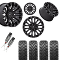 2 in Level Bundle w/ 20x10 Black Milled Wheels & 33in Nitto Ridge Grapplers - 2wd/4wd