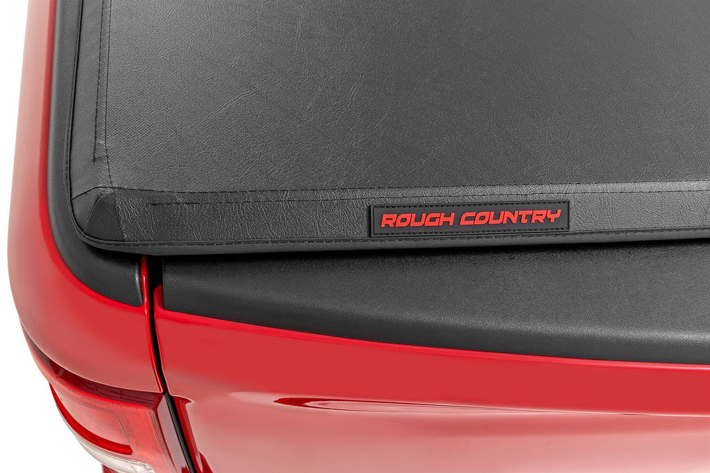 Rough Country Soft Tri-Fold Bed Cover Ford F-150 (15-20)