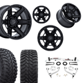 3 inch Bundle w/ 20x10 Gloss Black Wheels - 33in Hercules TT1 Tires - 4wd