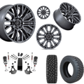 3.5 inch Lift M1 Bundle w/ 20x9 Gun Metal Wheels - 33in Toyo AT3 Tires - 4wd (14-18)