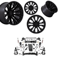 6in Lift M1 Bundle w/ 22x12 Black Wheels & No Tires- 4wd