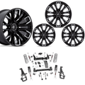 6 inch Lift Bundle N3 w/ 20x10 Black Chrome Wheels- No Tires - 4wd