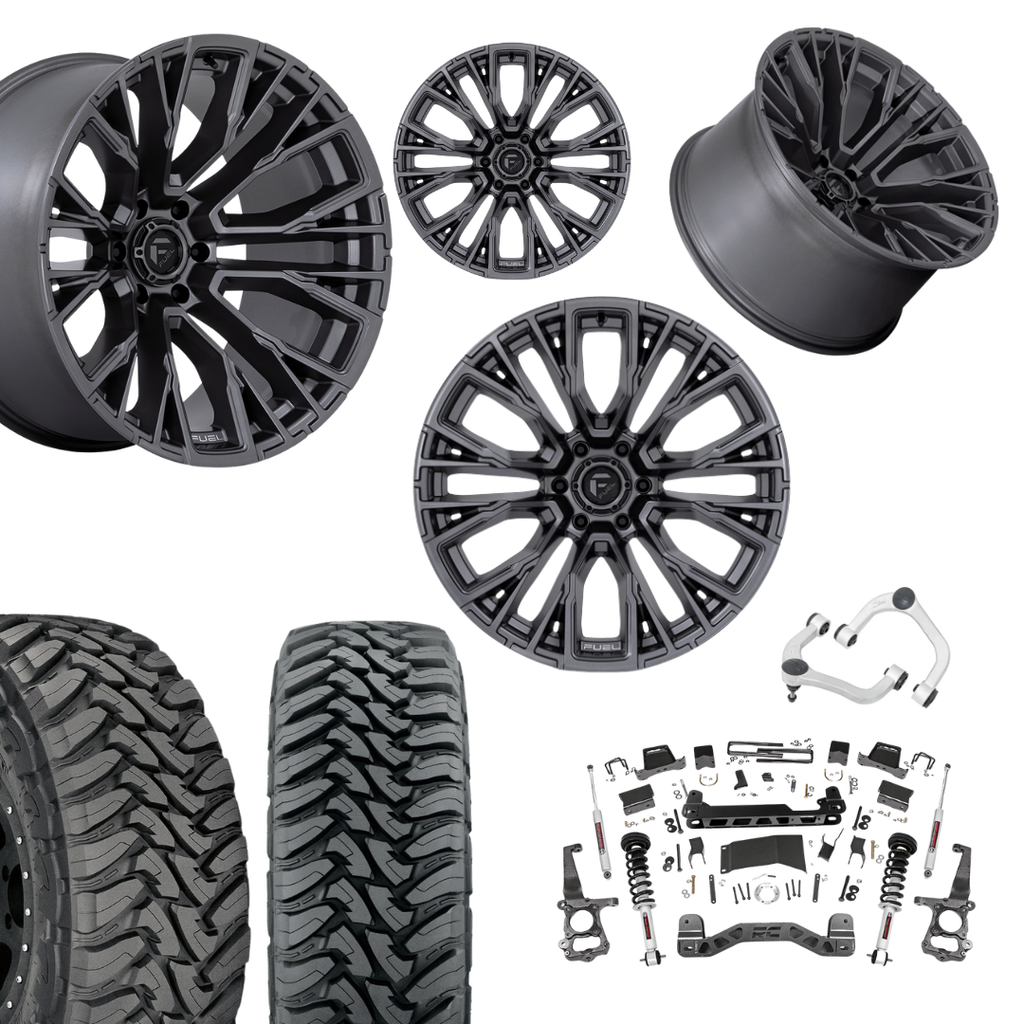 6 inch N3 Bundle w/ 22x12 Gunmetal Wheels - 35in Toyo MTs - Upper Control Arms -4wd