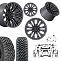 6 inch N3 Bundle w/ 22x12 Gunmetal Wheels - 35in Toyo MTs - Upper Control Arms -4wd