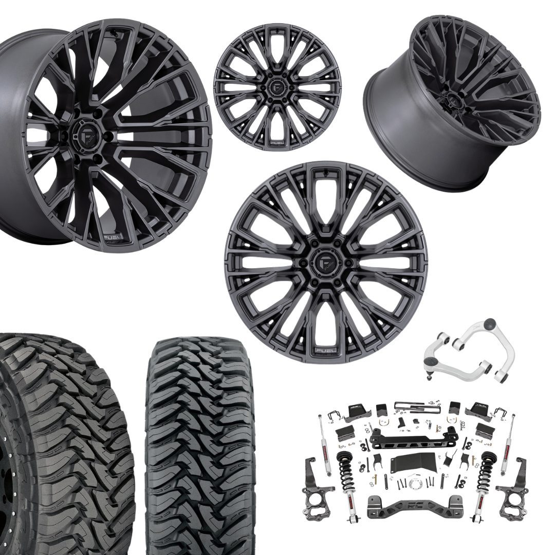 6 inch N3 Bundle w/ 22x12 Gunmetal Wheels - 35in Toyo MTs - Upper Control Arms -4wd