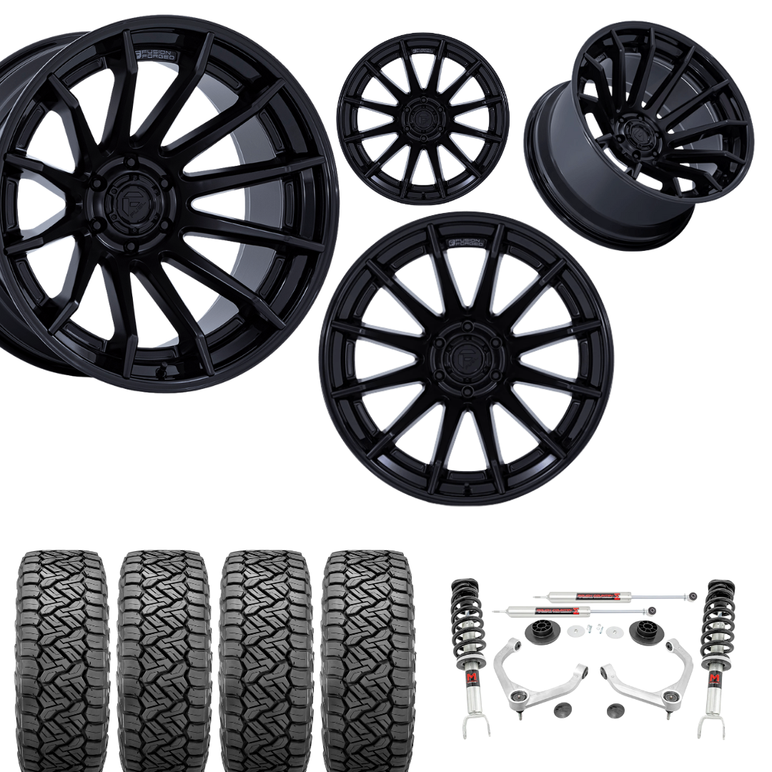 3.5 Inch Lift M1 Bundle w/ 20x10 Blacked Out Wheels & 33in Nitto Recon Grapplers - 2wd/4wd