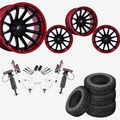 3.5 inch Lift Vertex Bundle w/ 20x10 Black Red Wheels & 33in Nitto Ridge Grapplers - 2wd/4wd