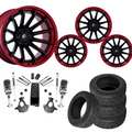 3.5 inch Lift M1 Bundle w/ 22x10 Black Red Wheels - 33in Nitto Recon Grapplers - 4wd (14-18)