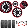 3.5 Inch Lift M1 Bundle w/ 20x10 Black Red Wheels & 33in Nitto Recon Grapplers - 2wd/4wd