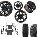 6 inch Bundle w/ 20x10 Black Bronze Wheels and 35in Hercules RT1 Tires - 4wd - 4.3 5.3 6.2 Engines