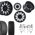 3 inch Bundle w/ 20x10 Black Wheels - 33in Hercules RT1 Tires - 4wd