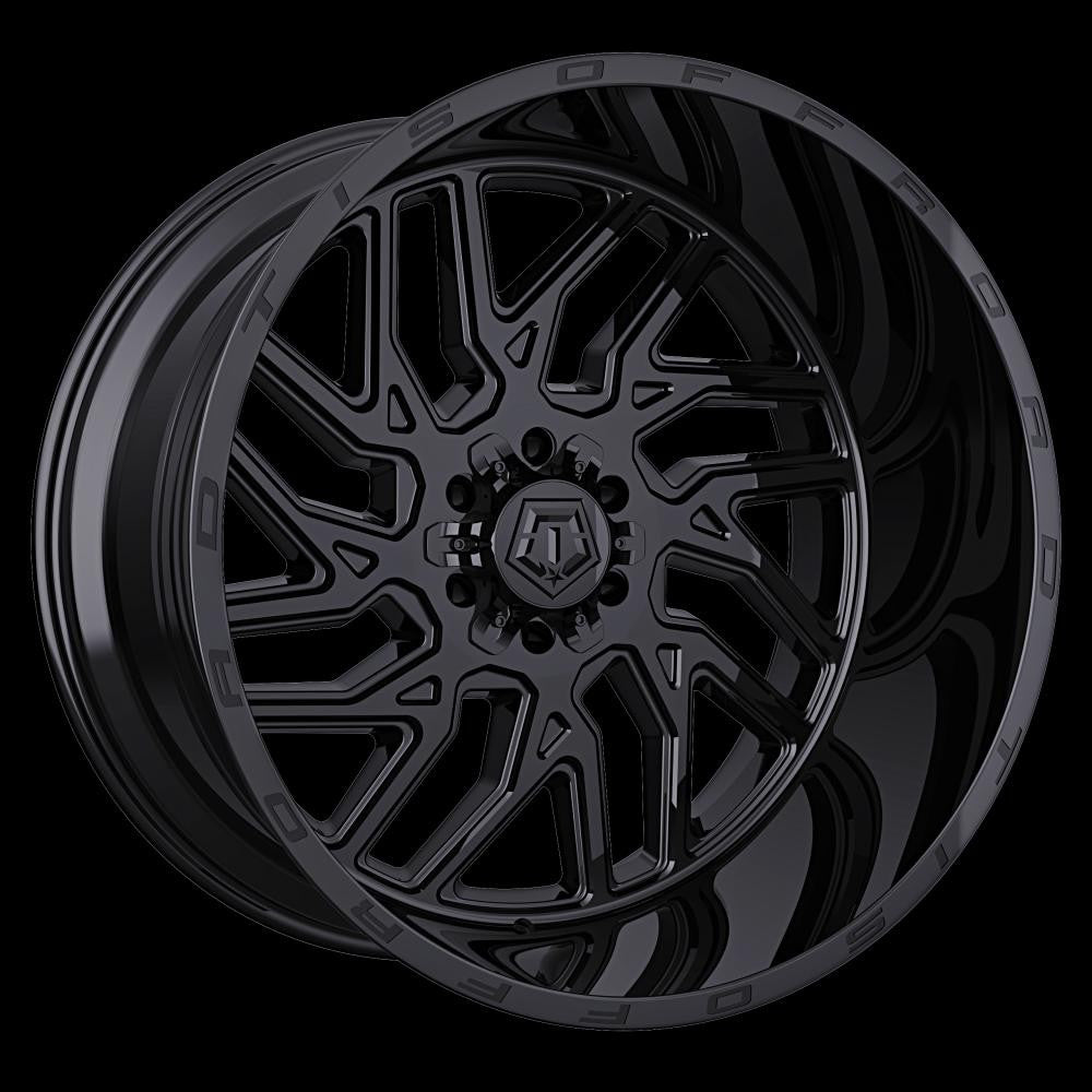 2 inch Level Bundle w/ 20x10 Gloss Black Wheels and 33in TIS TT1 Mud Tires 2wd/4wd