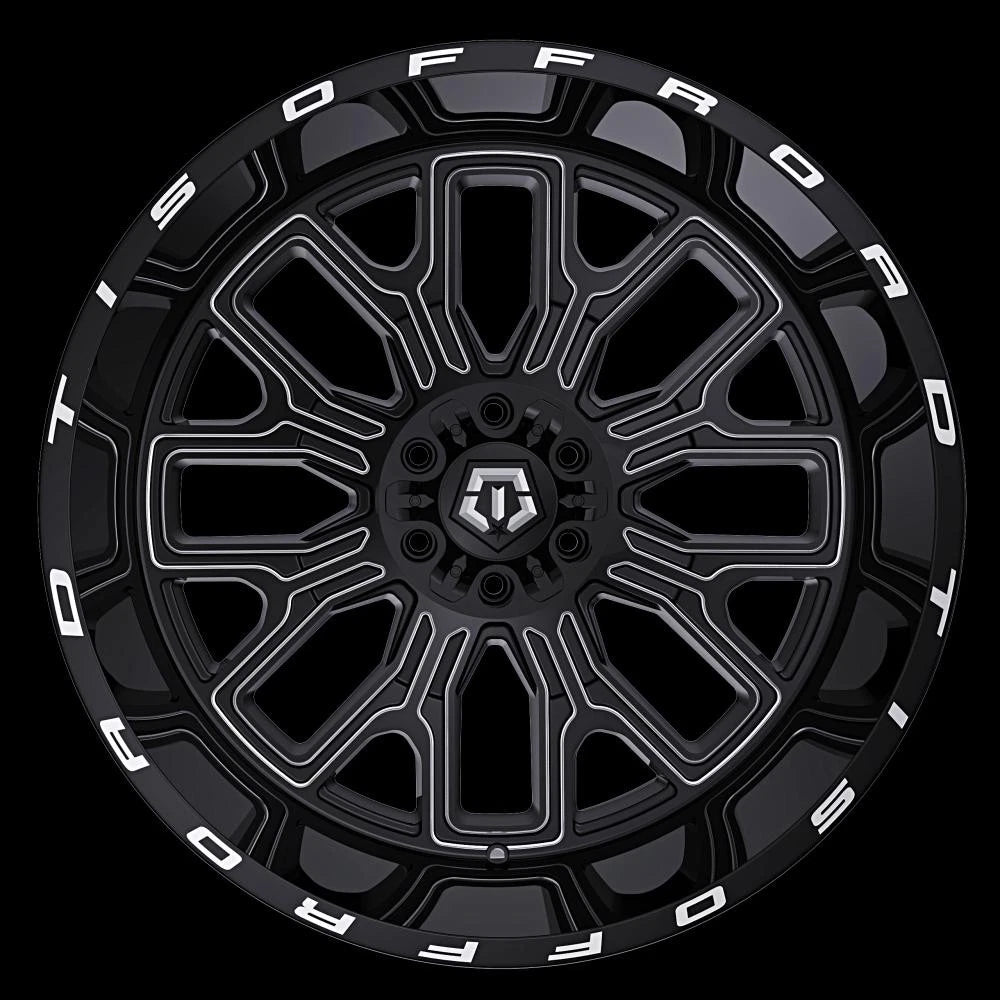 6 inch Bundle w/ 22x12 Gloss Black Milled Wheels and 35in Hercules TT1 Tires - 2wd