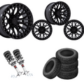 2 inch Level Bundle w/ 20x9 Black Wheels & 33in Nitto Ridge Grapplers- 2wd/4wd