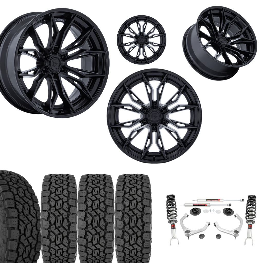 3.5 Inch Lift M1 Bundle w/ 22x10 Black Out Wheels & 33in Toyo AT3 Tires - 2wd/4wd
