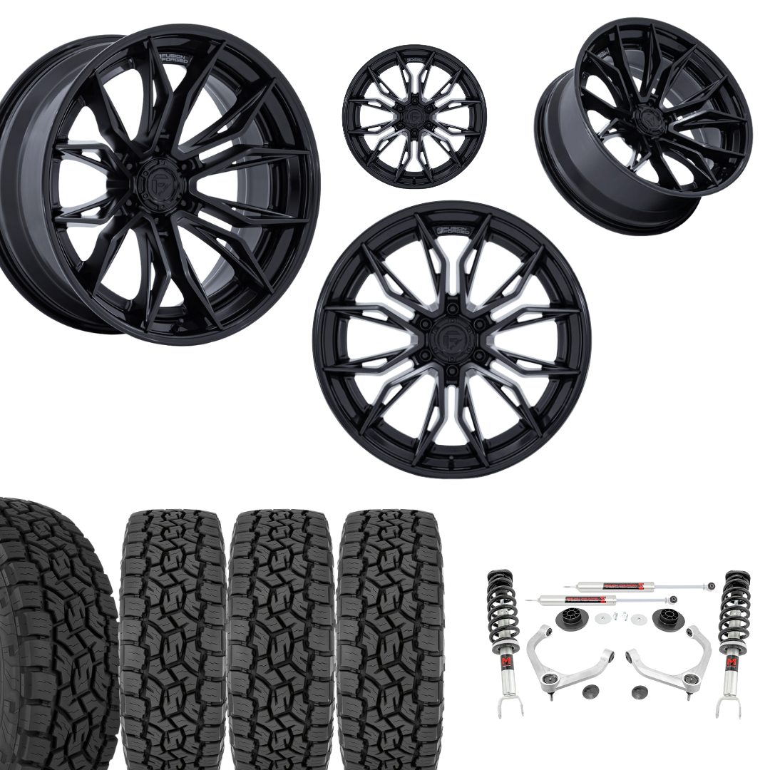 3.5 Inch Lift M1 Bundle w/ 22x10 Black Out Wheels & 33in Toyo AT3 Tires - 2wd/4wd