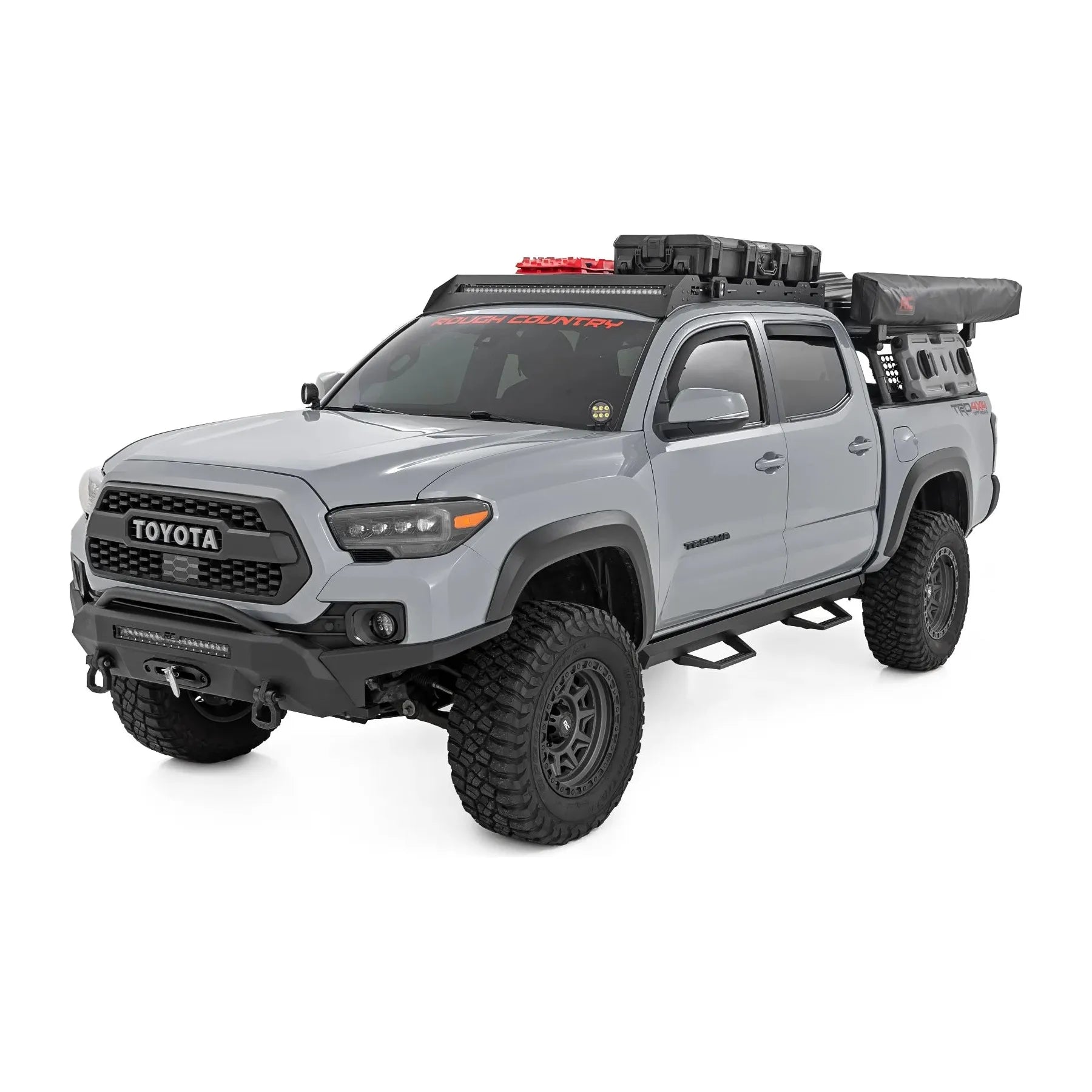 Rough Country SRL2 Adj Aluminum Step Double Cab | Toyota Tacoma 2WD/4WD (2005-2023)